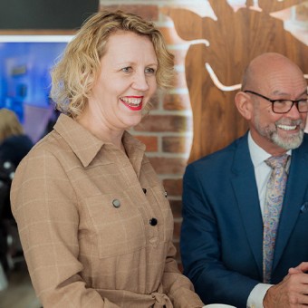 Photo of Becky Steel in the office